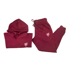 Load image into Gallery viewer, Keyezer Classic Burgundy Sweatsuit Set
